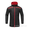 Mens Soccer Wear Zip Up Hoodies Black Red